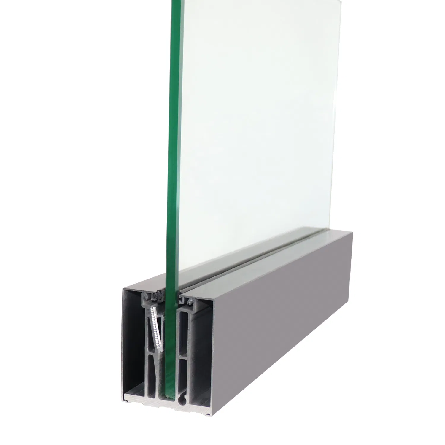 Geosyncline Shoe Base U Channel Tempered Glass12mm Clip Tube Aluminum Holder