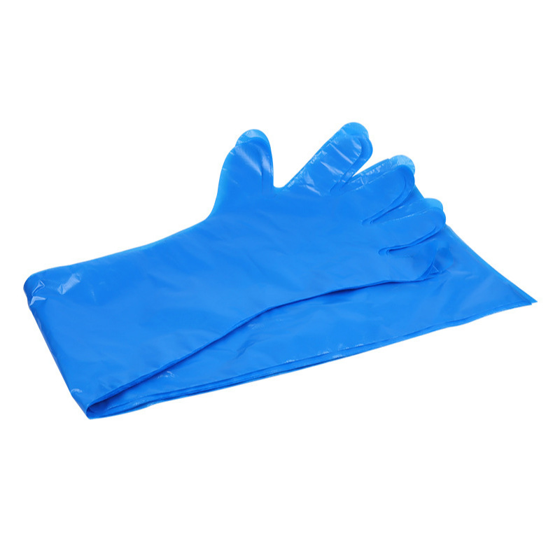 Reliable Factory Arm Shoulder Length Veterinary Artificial Insemination Examination PE Gloves Sleeves