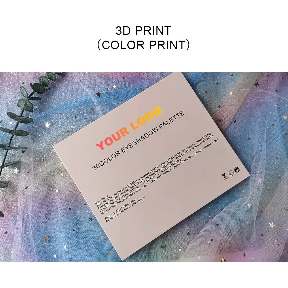 Multi-Colored Makeup Waterproof Customized Mineral Eye Shadow Palette