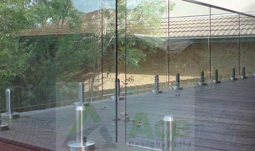 Ace Easy Install Swimming Pool Stainless Steel Spigot Balustrade Clamp Top Mounted Tempered Glass Railing