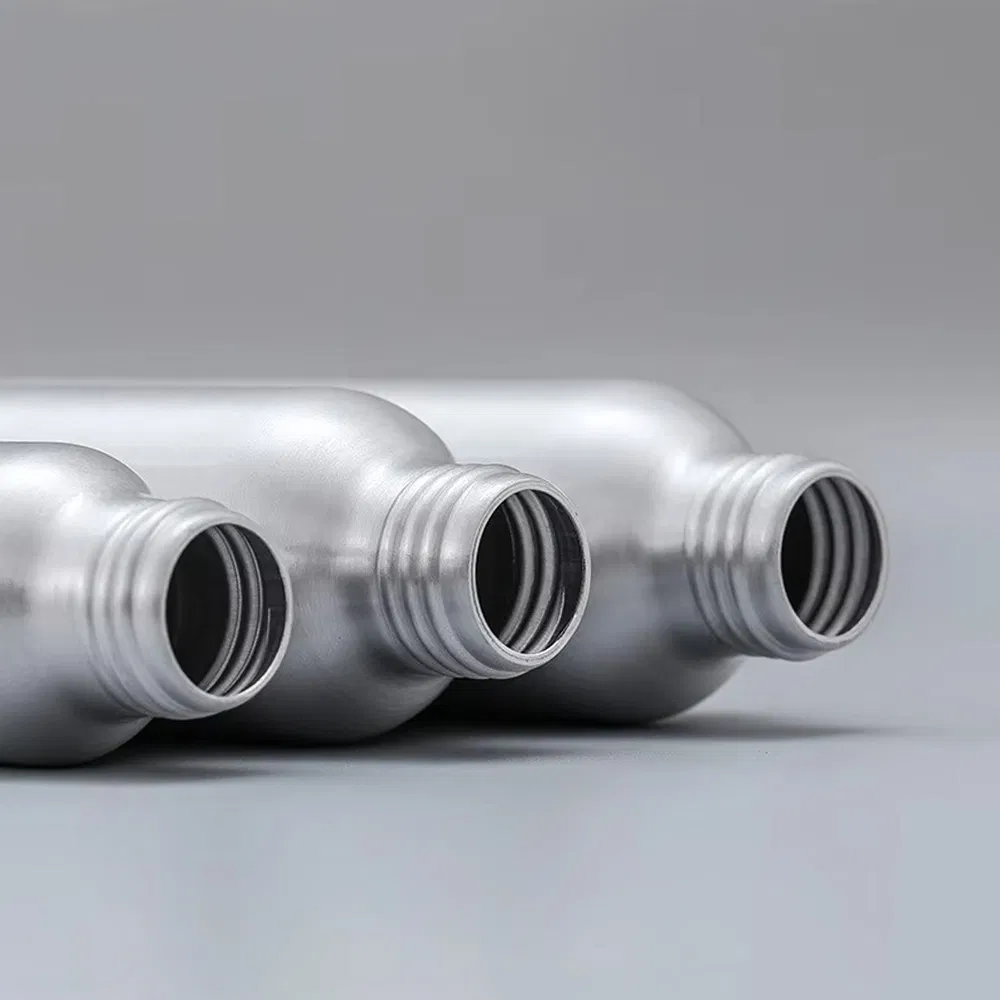 Refillable Empty Perfume Aluminum Mist Spray Bottle 50ml 100ml 120ml Silver Atomizer Cosmetic Bottles