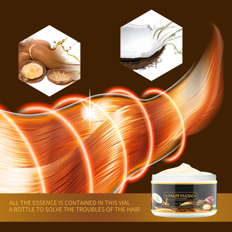 Organic Hair Mask with Agran Coconut Oil for Dry and Damaged