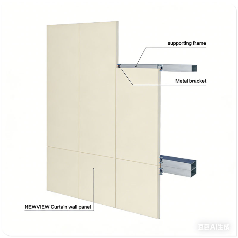 Competitive Cost Simple Fitting Curtain Wall Cement Curtain Wall Panel