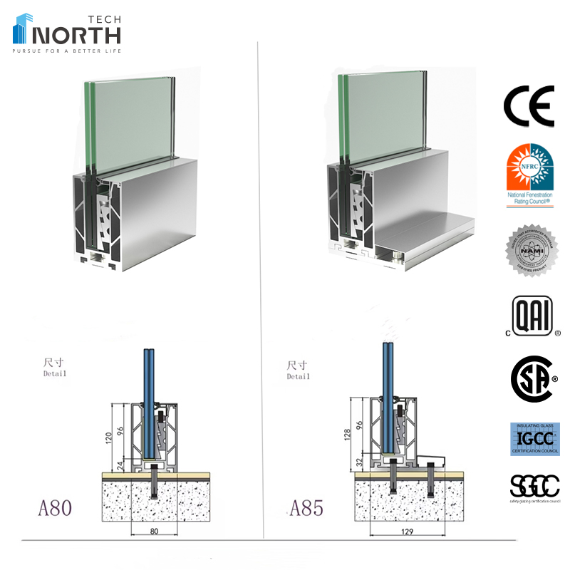 Northtech Customized LED Lighting Laminated Glass Railing