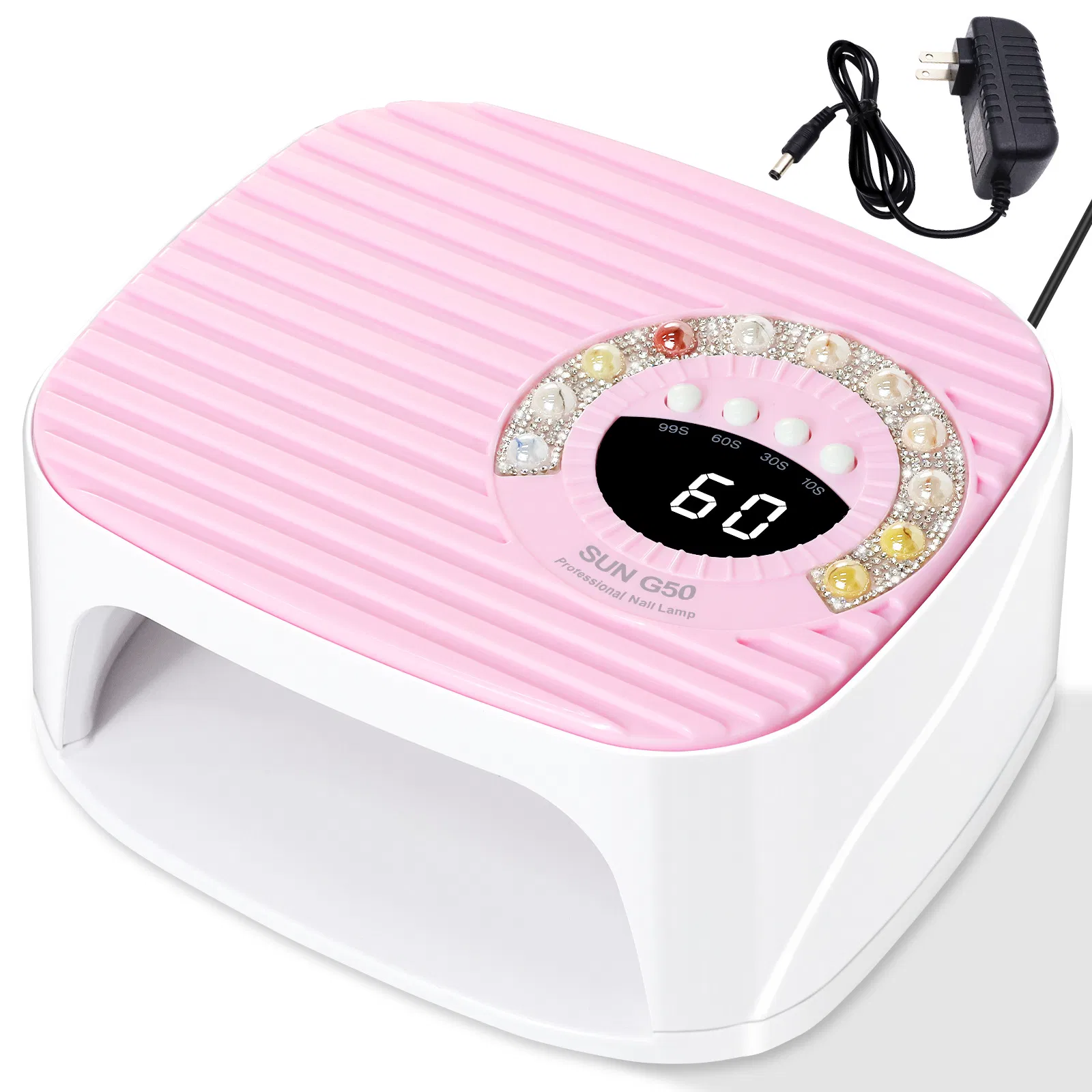 2025 New Design Big Diamond-Encrusted UV Nail Lamp for Gel Manicure