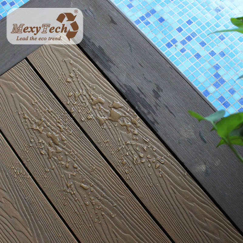 Anti-Slip WPC Composite Decking Boards Color Mix WPC Decking
