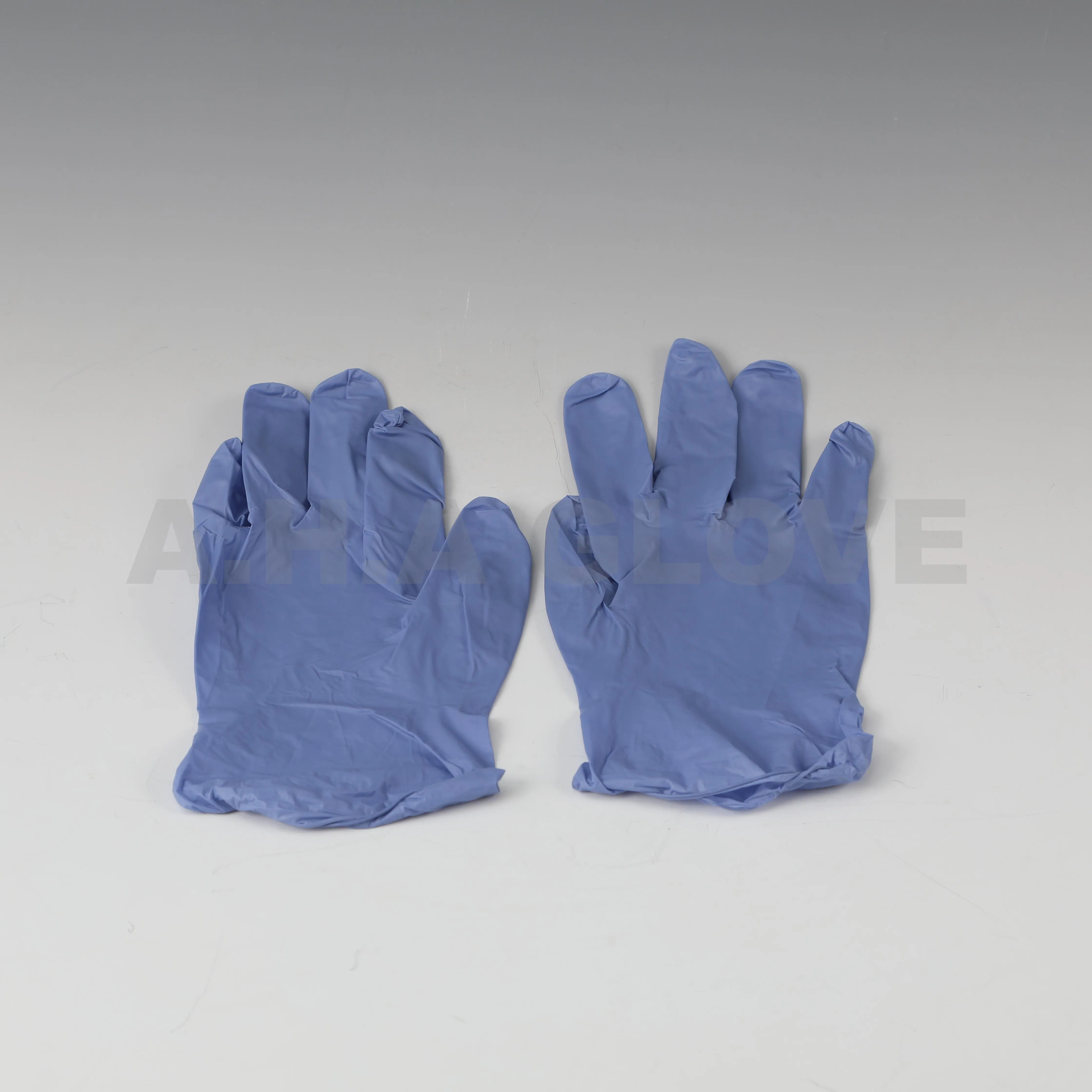 Disposable Blue Hand Protective Powder Free Vinyl Gloves Blend Synthetic Glove