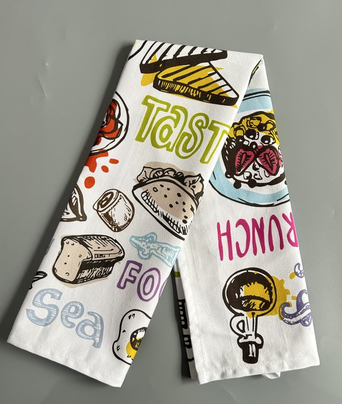 Hot Sell Custom Printed Kitchen Napkin Tea Towel