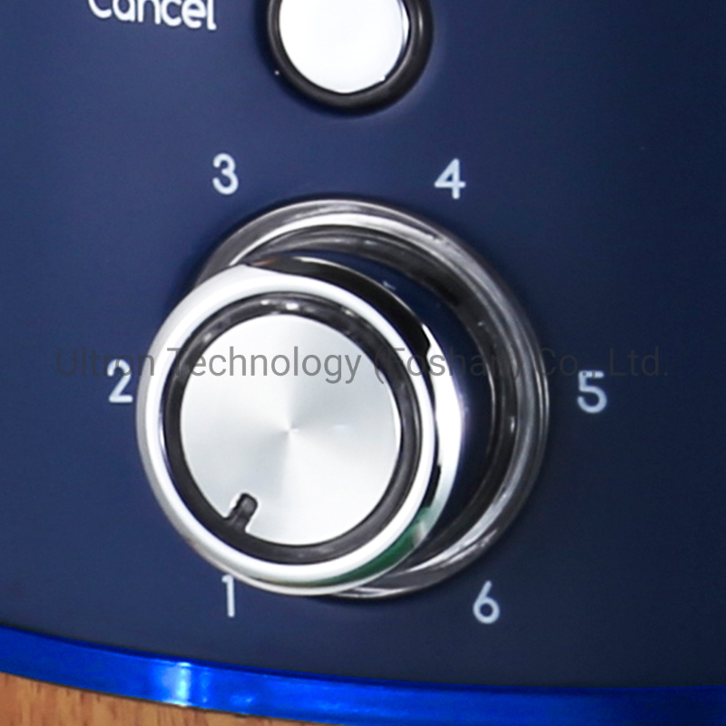 High Quality 2 Slice Wide Slot Metal Pop-up Toaster with 6 Browning Settings, Midnight Blue