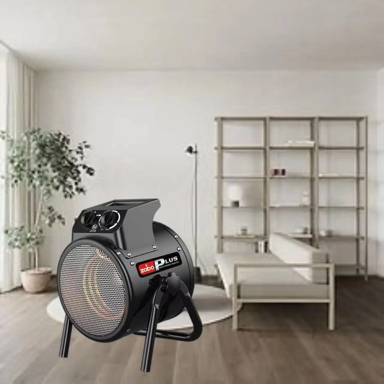 220V Finned Stainless Element Hot Air Home Using Fan Heater Electric