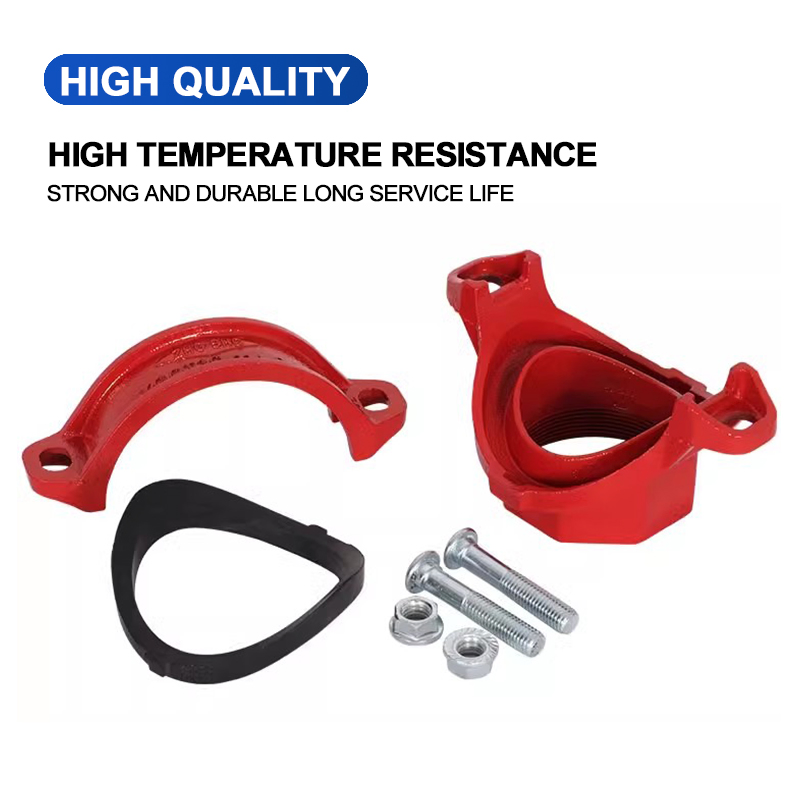 Ductile Iron Threaded 4'' Grooved Cross for Fire Protection, Customized, Quick Delivery