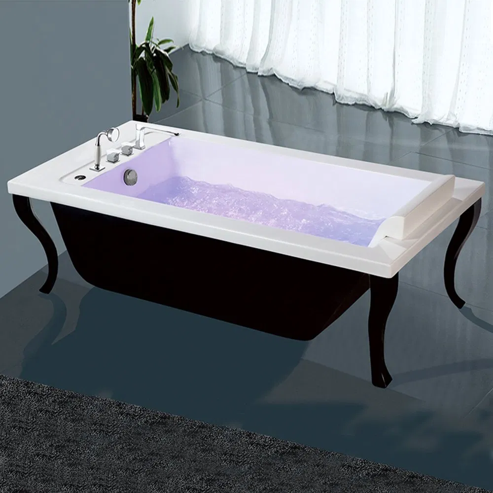 America Popular with Mosaic Design Freestanding Acrylic Clawfoot Bathtub