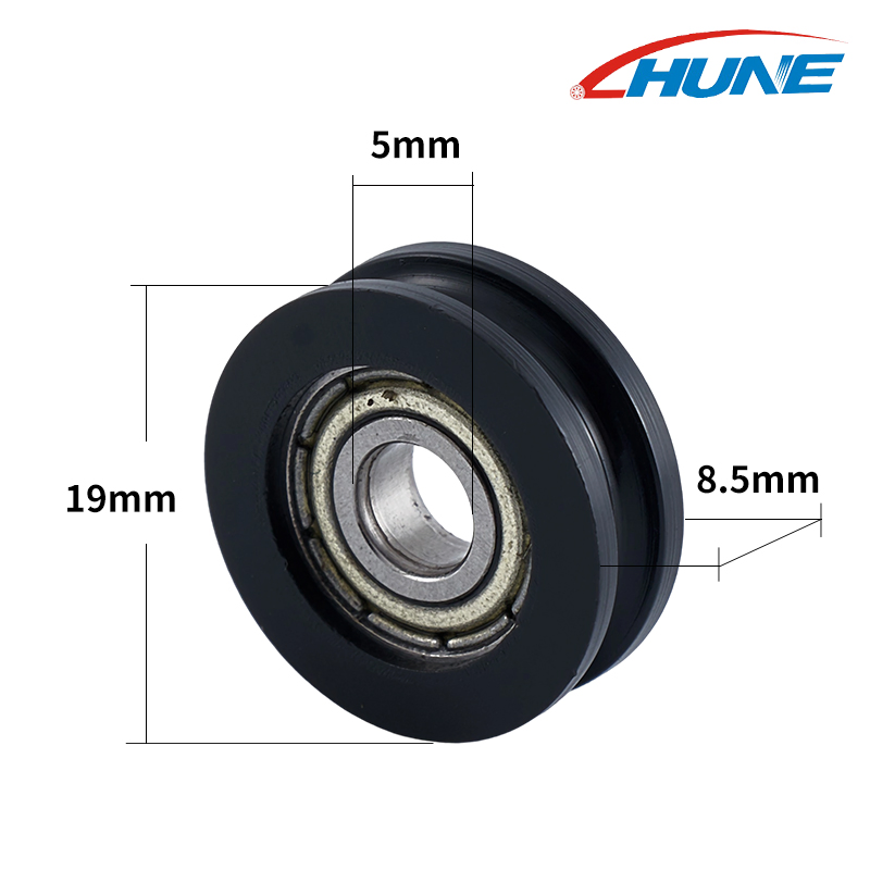 U-Groove Bearing Plastic Pulley U0519-6mm Door & Window Rollers with Sliding Bearings High Quality Window Rollers