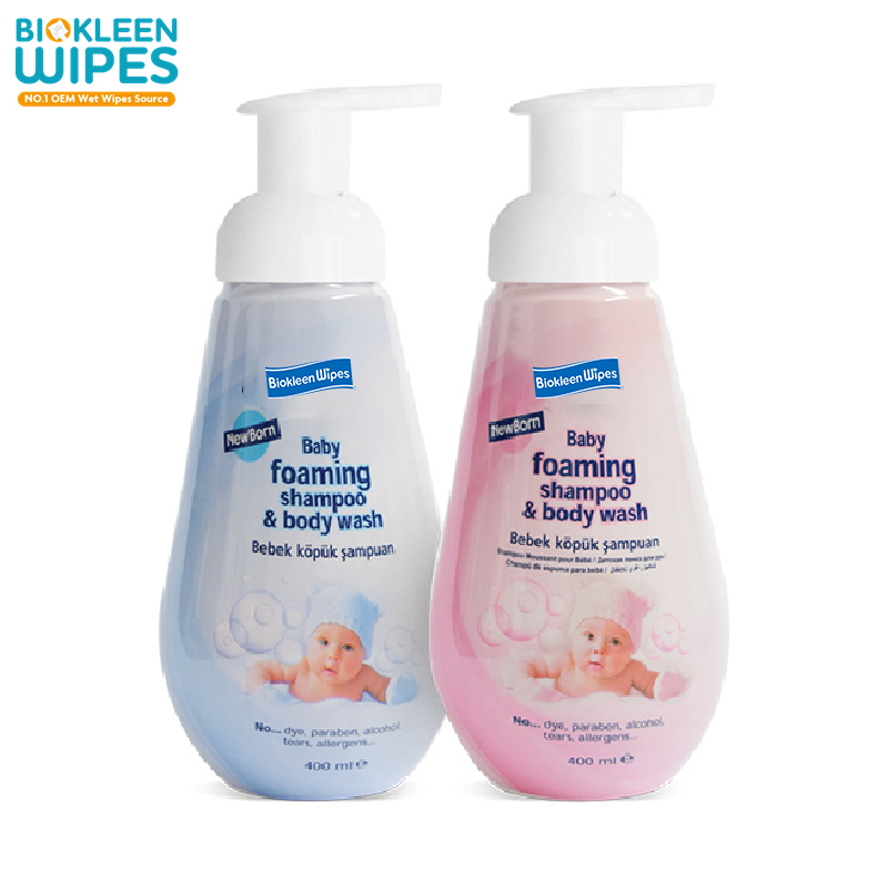 Biokleen 400 Ml Newborn Baby Foaming Shampoo & Body Wash Shampoo Y Espuma De Bano Baby