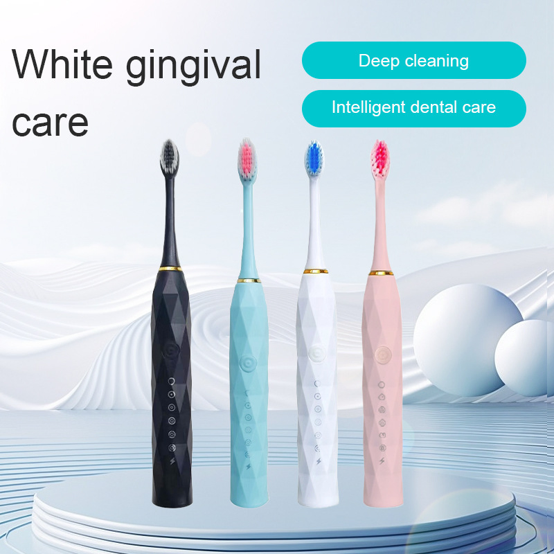 Wholesale 6 Mode Head Soft Bristle Electric Tooth Brush Rechargeable Adult Toothbrush
