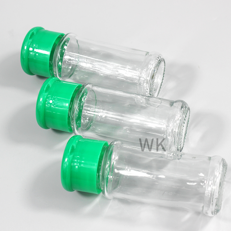 BBQ Seasoning Salt and Pepper Cumin Powder Glass Packaging Bottle with Butterfly Cover