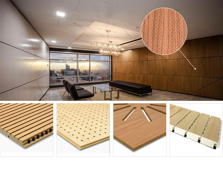 Perforated Acoustic Wooden Board and Panel for Decorative Wall