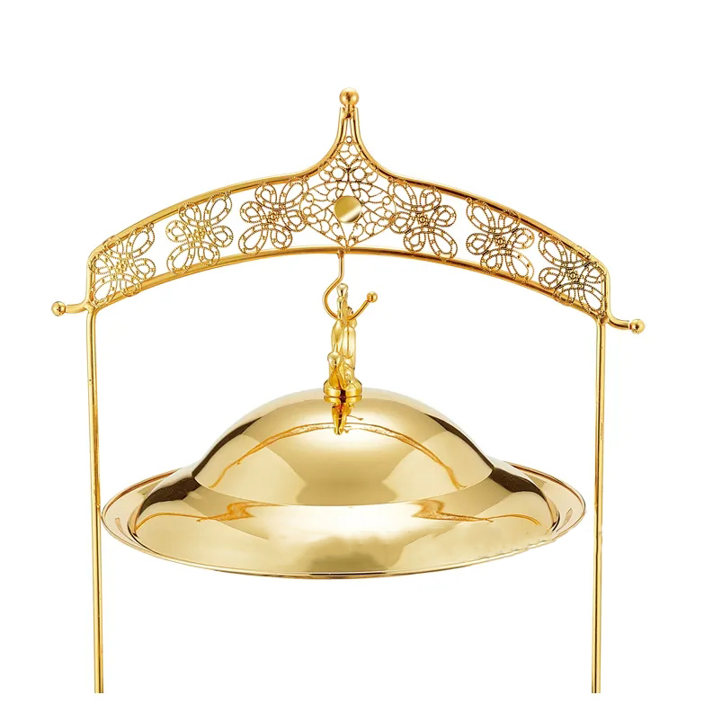 Arabic Stainless Steel Chafer for Catering Hotel Food Warmer Set Stainless Steel 4.0L Royal Gold Chafing Dish with Hanging Lid