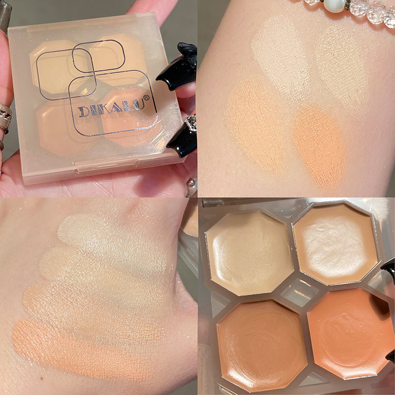 Mini Four-Color Eyeshadow Concealer and Cosmetic Palette
