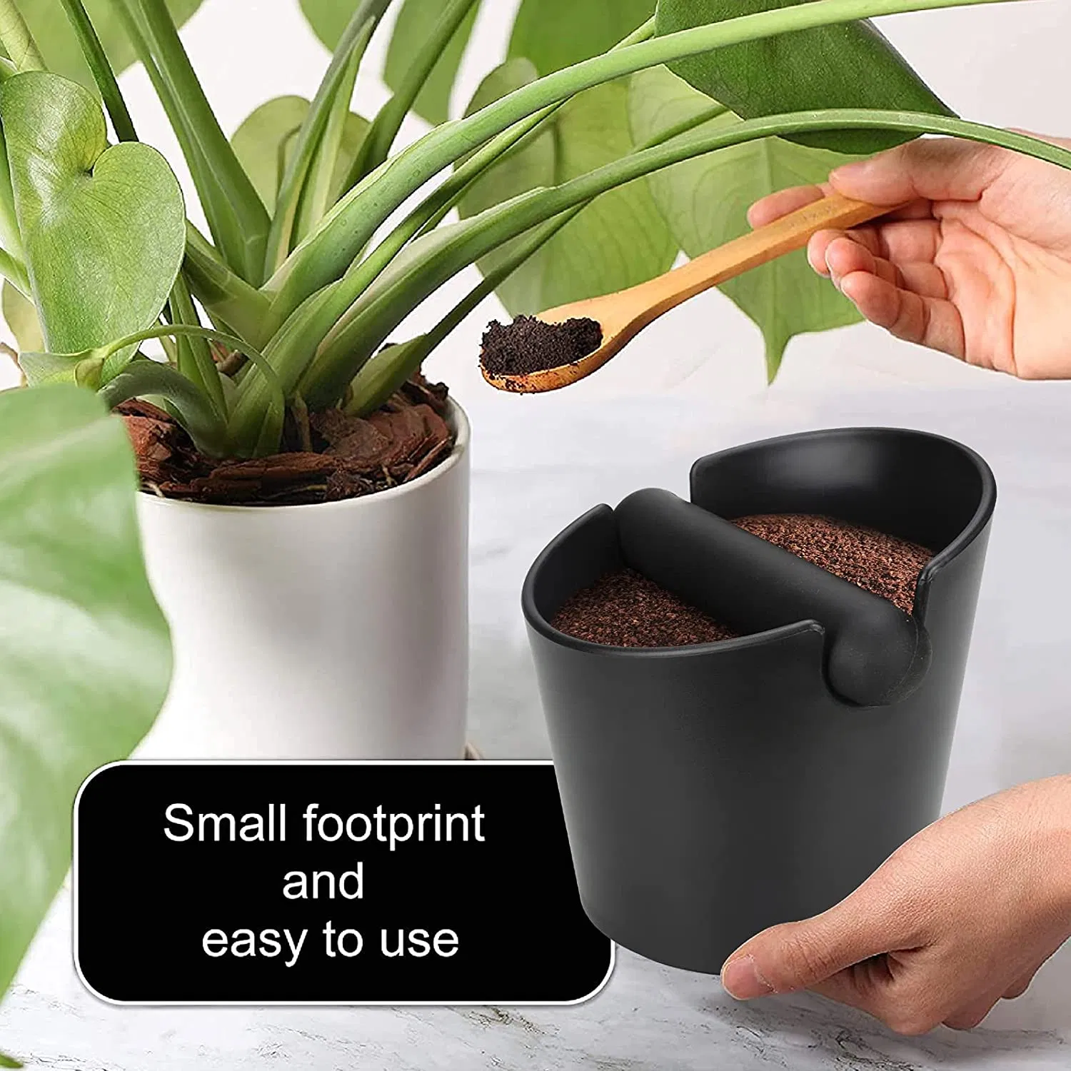 Shock-Absorbent Durable Barista Style Espresso Coffee Knock Box 4.8 Inch