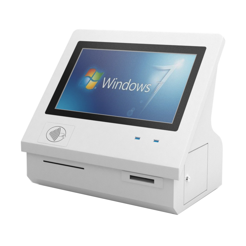 Elegant, Stylish Desktop Kiosk with Thermal Printer and RFID Reader