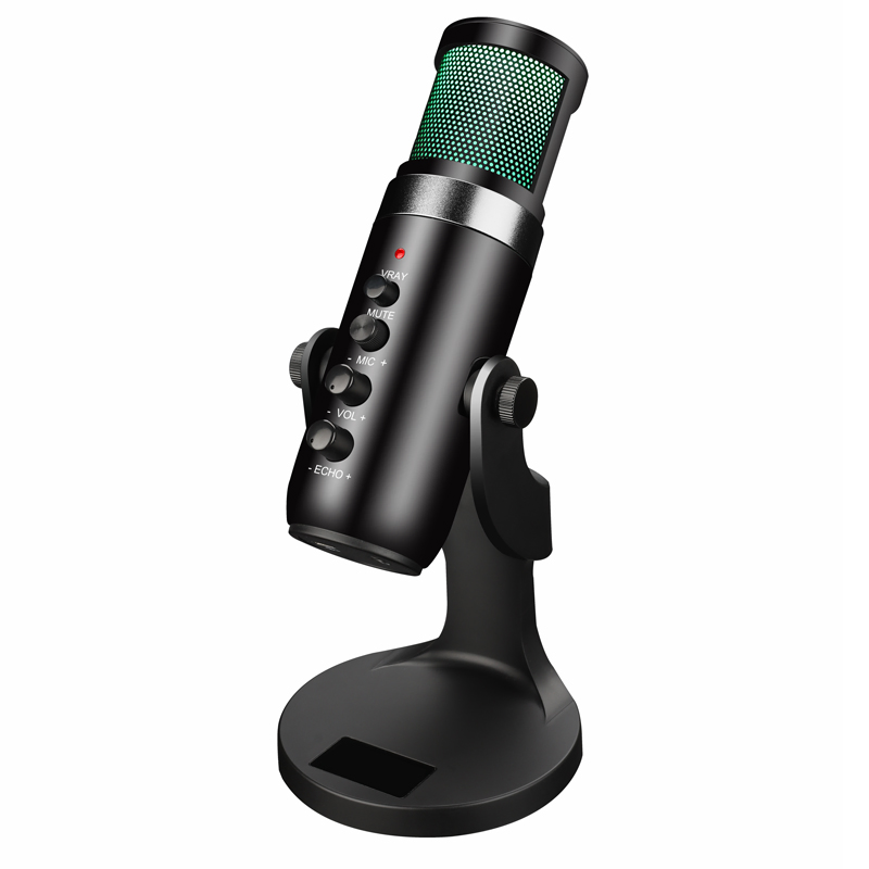 Профессиональный USB-микрофон HM-01 с RGB-подсветкой для стримов