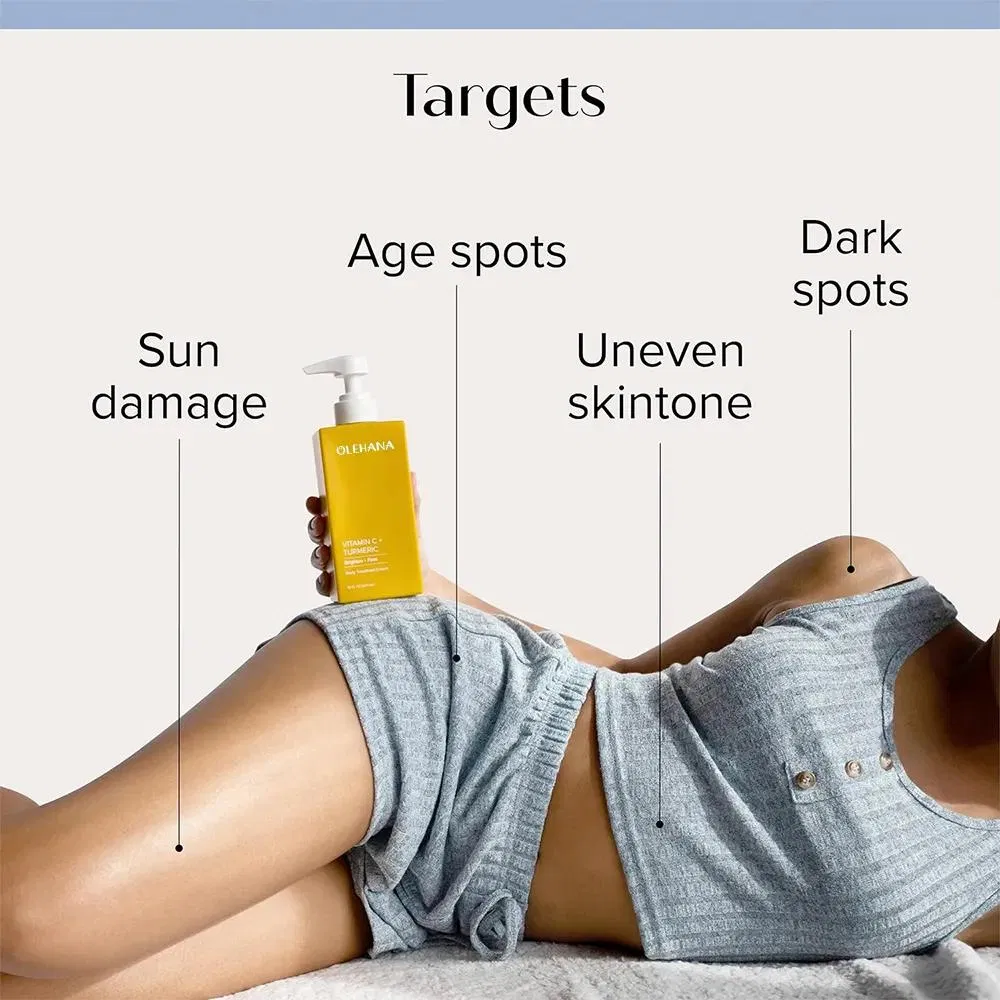 Anti Aging Firming & Brightening, Diminishes Skin Care Body Lotion with Vitamin C and Turmeric