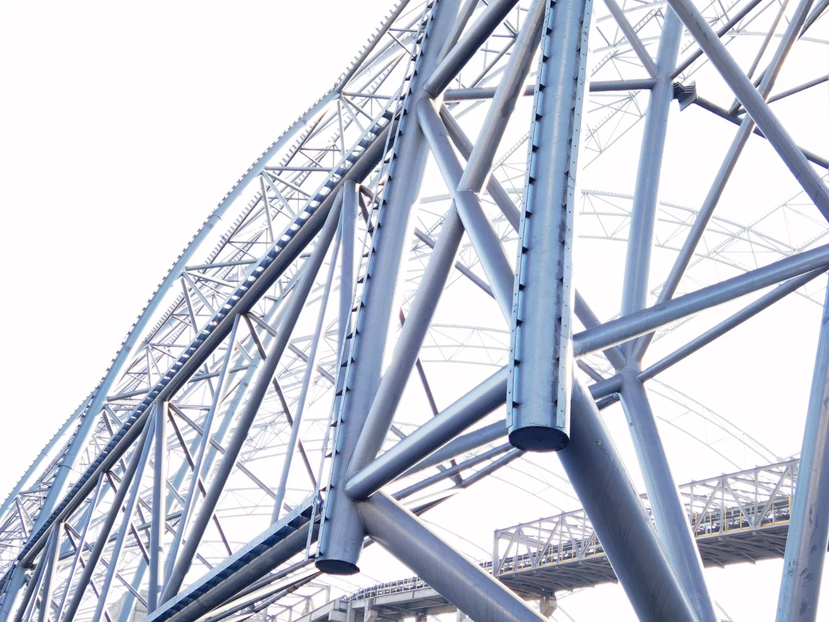 Steel Structures Industrial Profile High Strength Tensile Membrane Durable Fabric Structure