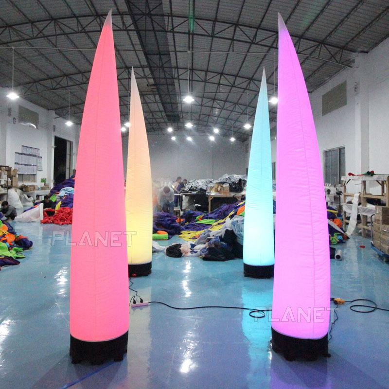 Colorful Bright Party Lighting Party Event Inflatable Lighting Cone for Decoration