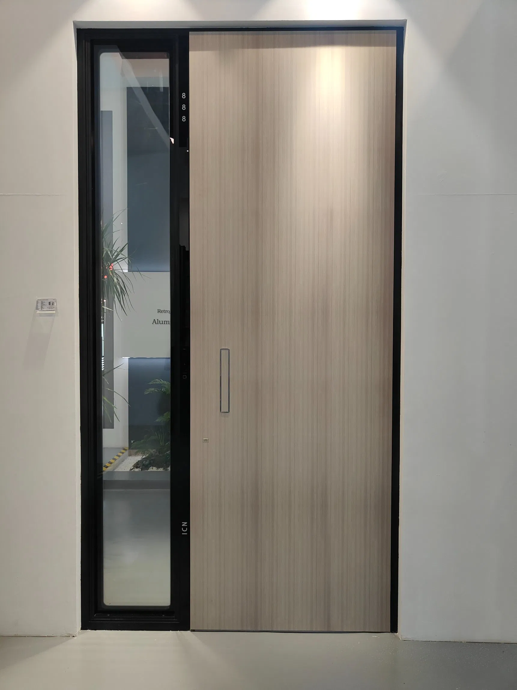 Elegant Front with Gold Tinted Glass Design Entrance Door