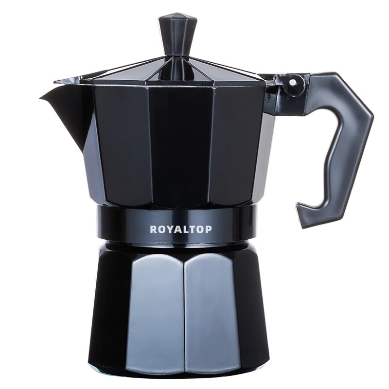 Italian Stovetop Percolator Espresso Coffee Brew Maker Mini Hand Mocha Aluminium Moka Pot Set for Home Camping