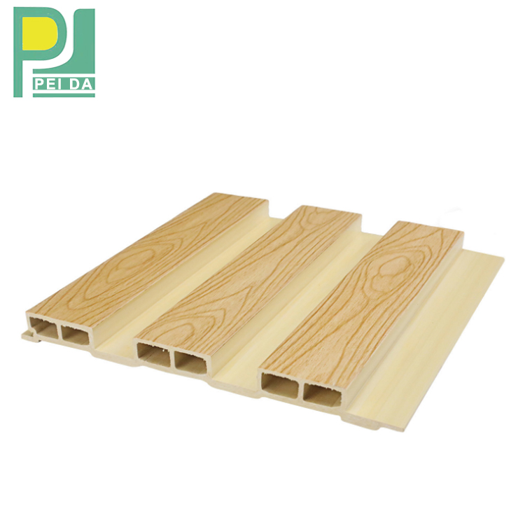 Guangzhou Exterior Prefab House Slat Wall Strip Louver Screen WPC Board Panel 12mm