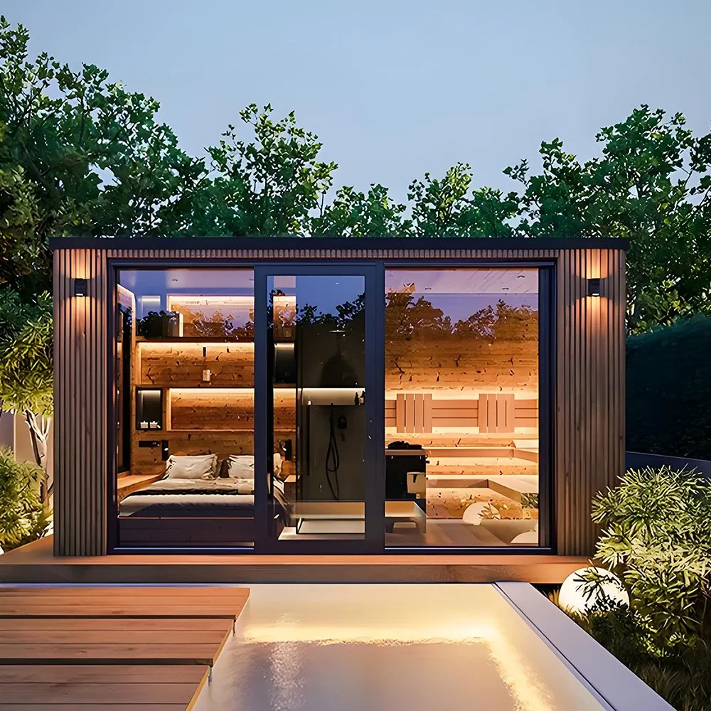 Компактная уличная инфракрасная сауна для двоих