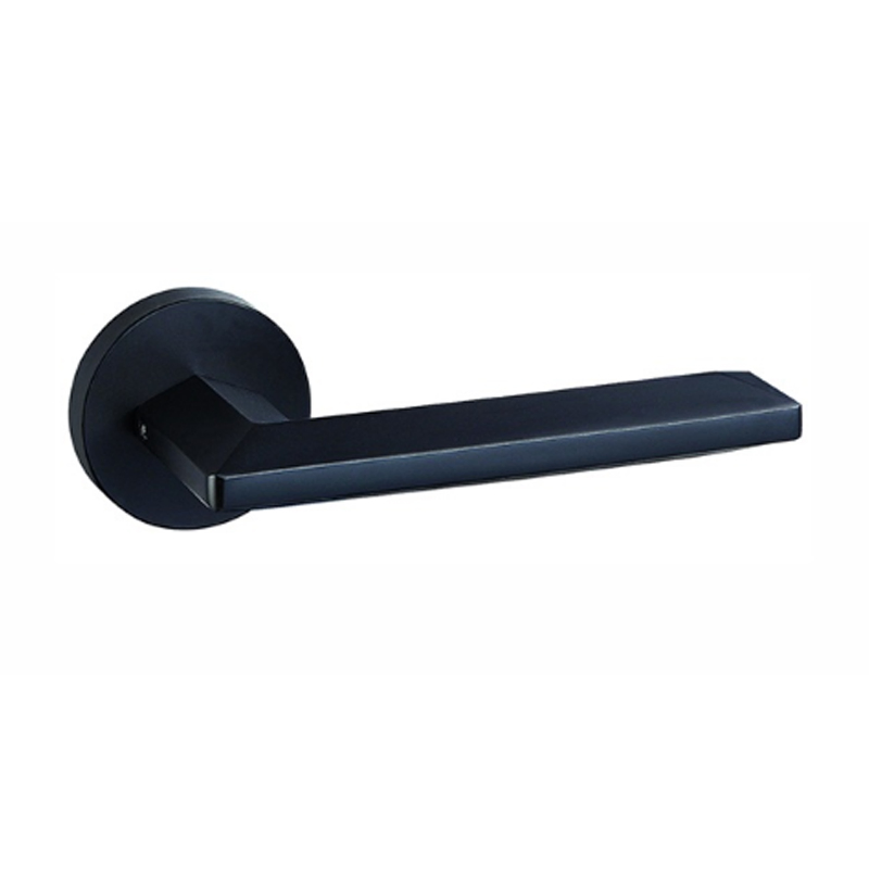 Brushed Door Lever Trim Handle Hardware/Casting Split Type Main Door Handles on Round Rose