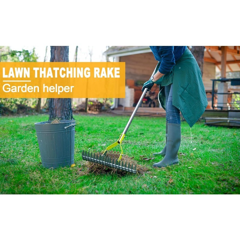 High-Quality Stainless Steel High-Strength Convenient Adjustable Loosening Soil Garden Rake