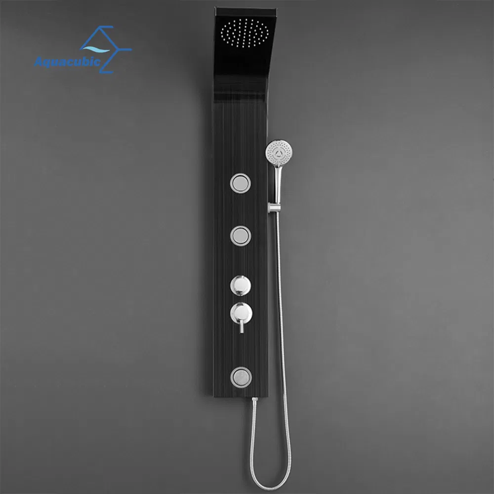 Luxury Waterfall Rainfall Shower Panel Faucet Wall Mount Bathroom Two Handles Shower Tower