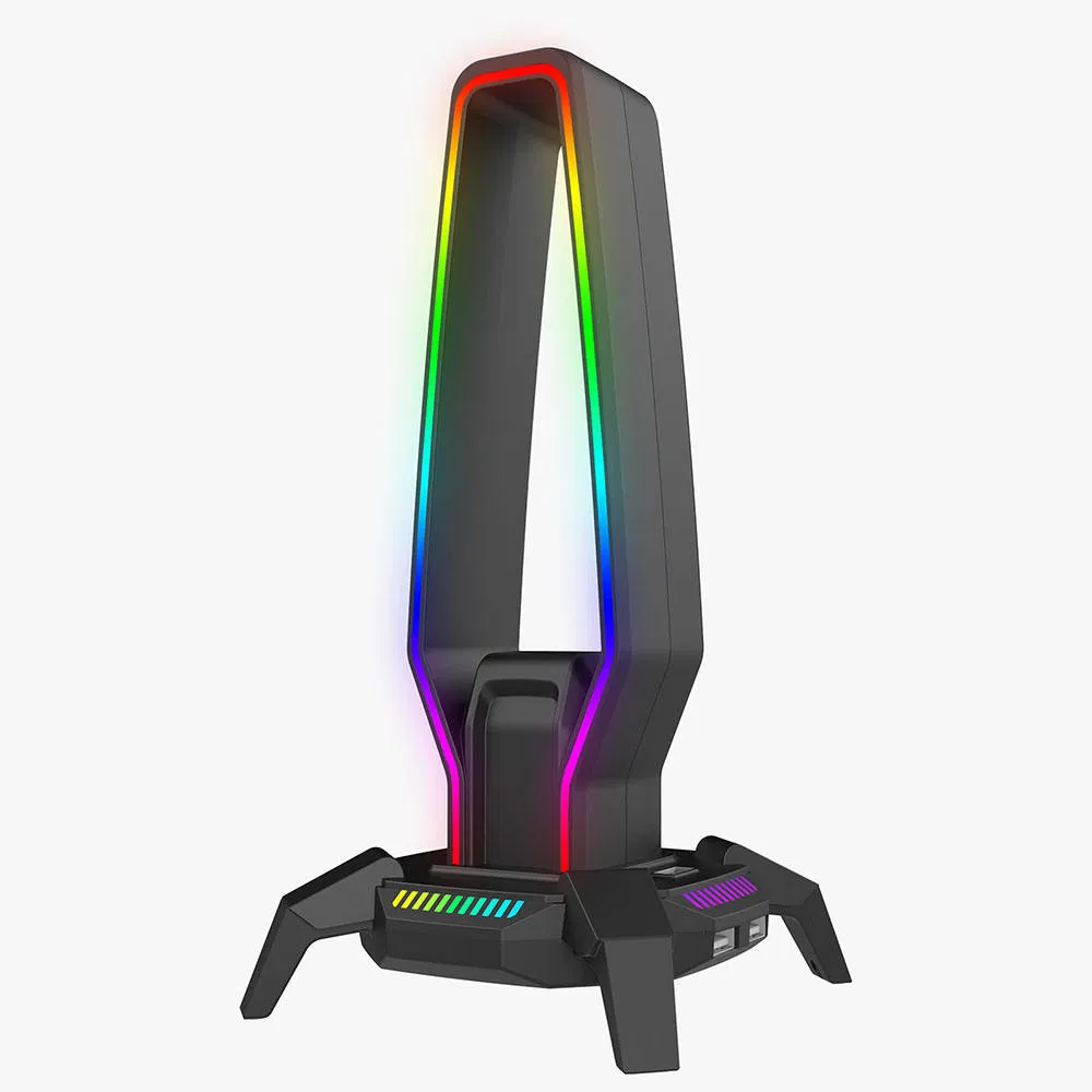 New Popular RGB Gaming Headphone Holder Desk Headset Display Stand with USB 2.0 Hub