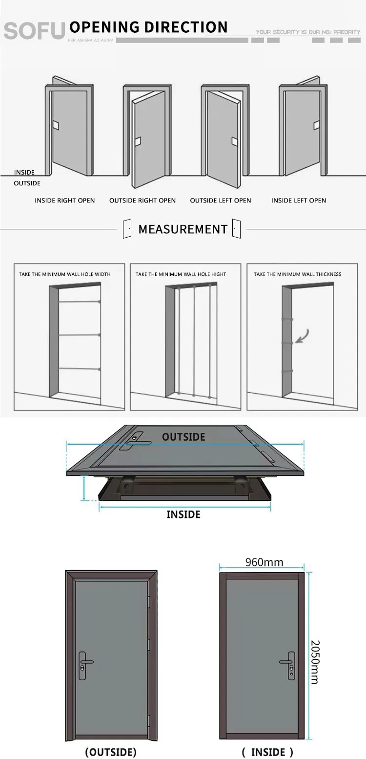 Metal Doors Exterior Steel Residential Home Steel Door