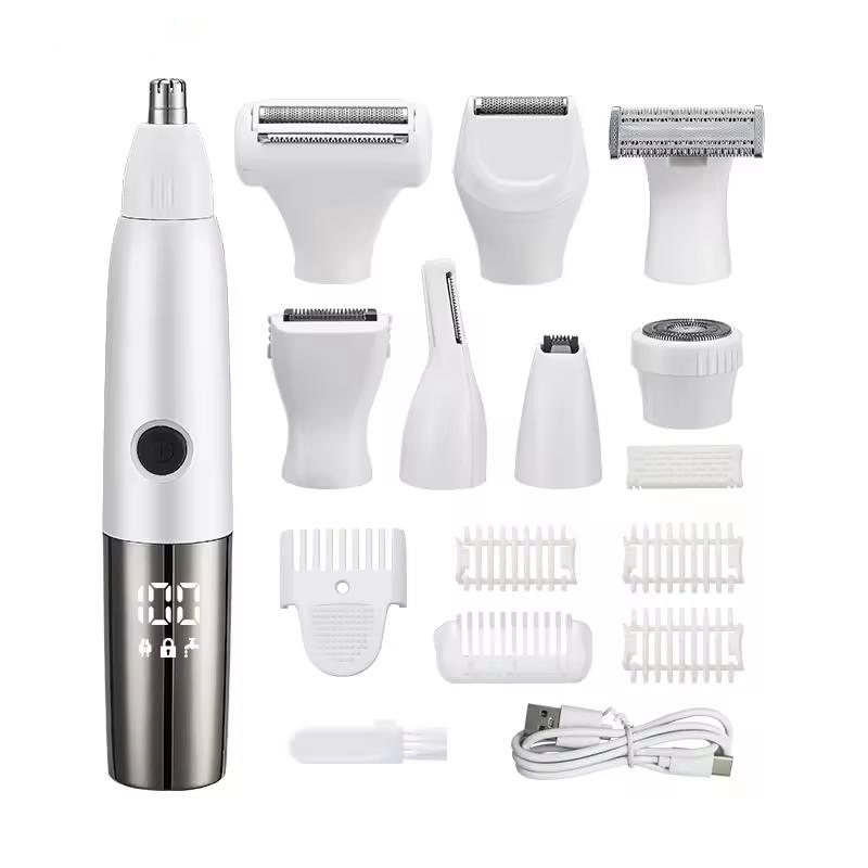 Rechargeable Wet Dry 8 in 1 Trimmer Nose Hair Remover Men Women Grooming Kit