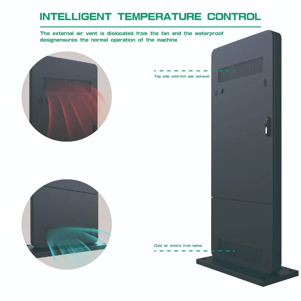 OEM 55-75 Inch Capacitive Touchscreen Outdoor Digital Signage Display