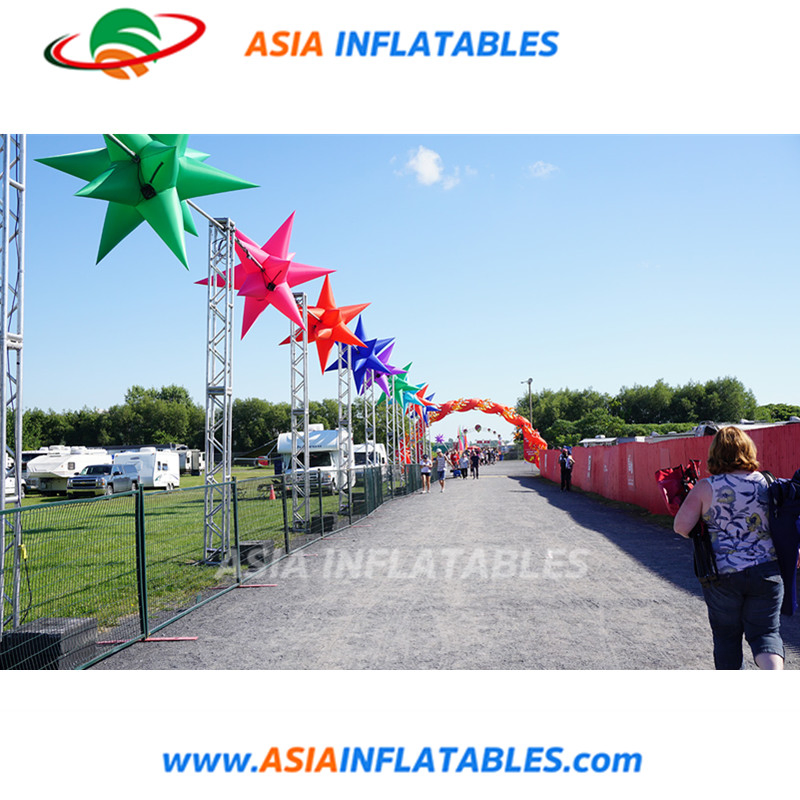 16 Colour White LED Inflatable Lighting Star for Stage Decoration