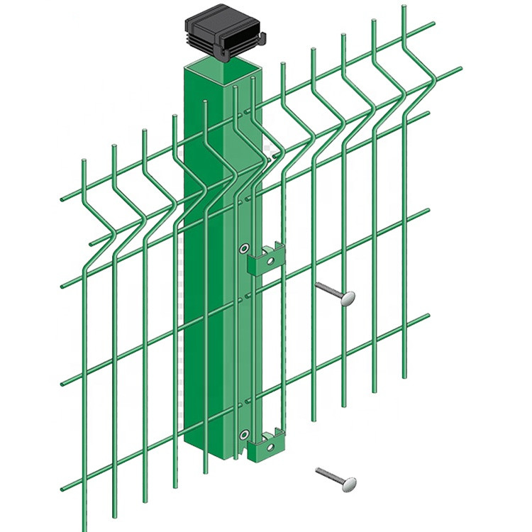 3D Bending Welded Panel PVC Coated Steel Wire Mesh Fence Netting