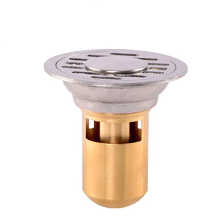Positive 304 Stainless Steel 7.5cm Sanding Copper Core Circular Anti Odor Floor Drain