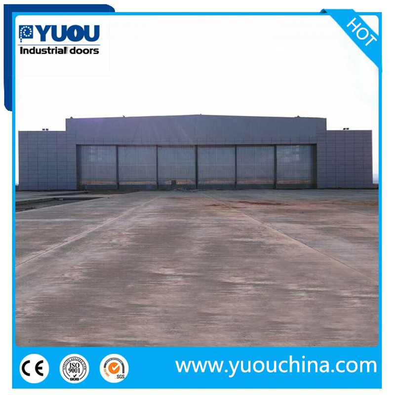 Airport Airplane Aircraft Motorized Security Exterior Thickened Sandwich PU Panel Extra Large Size Sliding Mega Hangar Door
