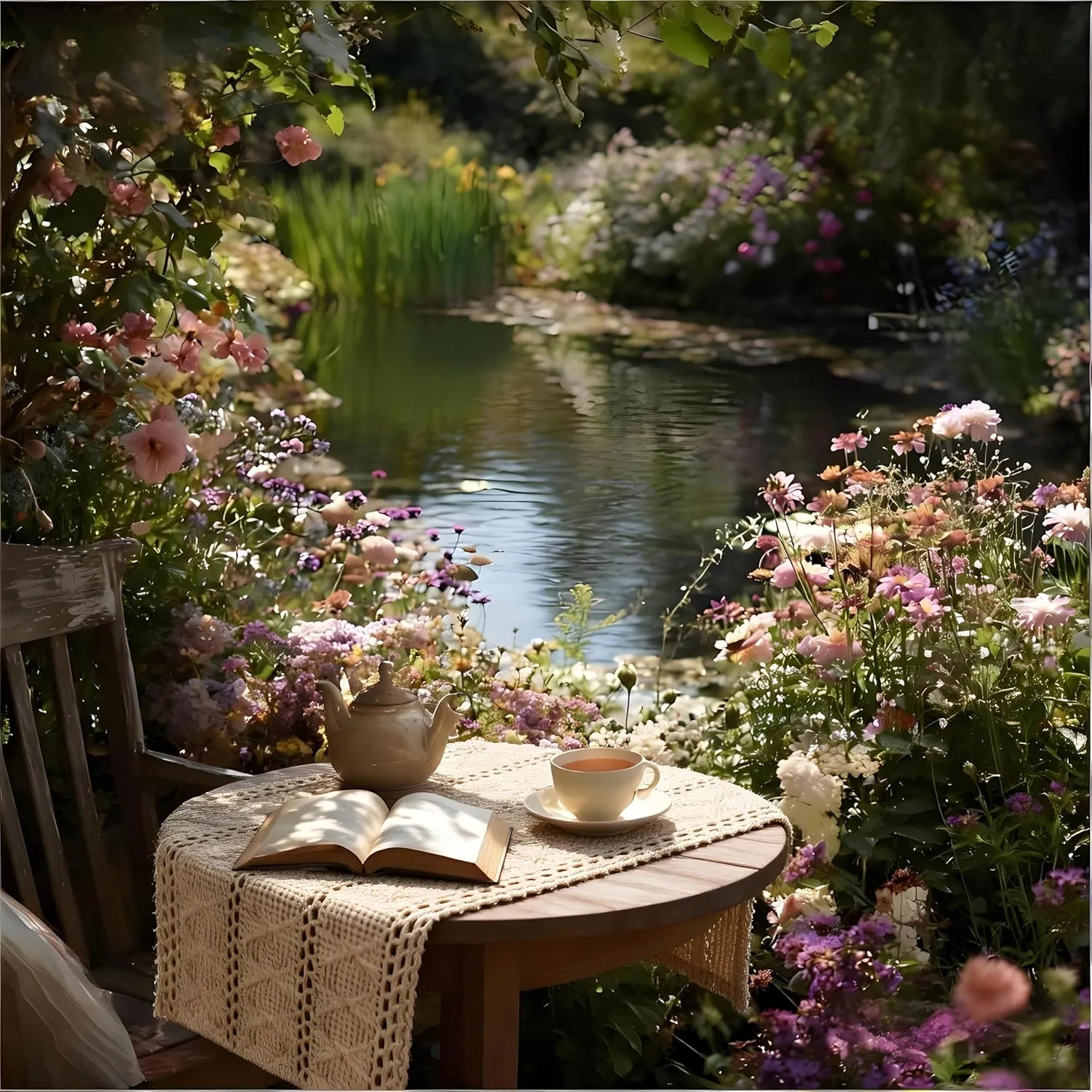 Boho Chic Burlap Table Runner for Kitchen and Dining Spaces