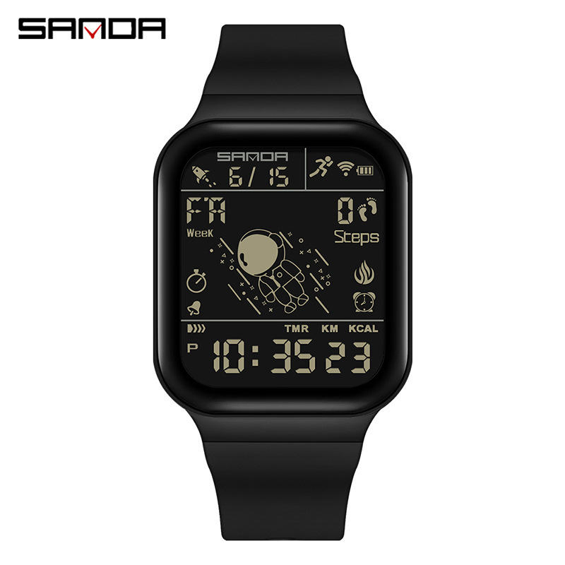 Sanda 6101 Sports Chronograph Circuit Board Waterproof Luminous Digital Watch