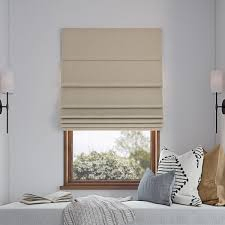 Sisheng Inexpensive Roman Shades by Remote Control Made of Multicolor Fabric