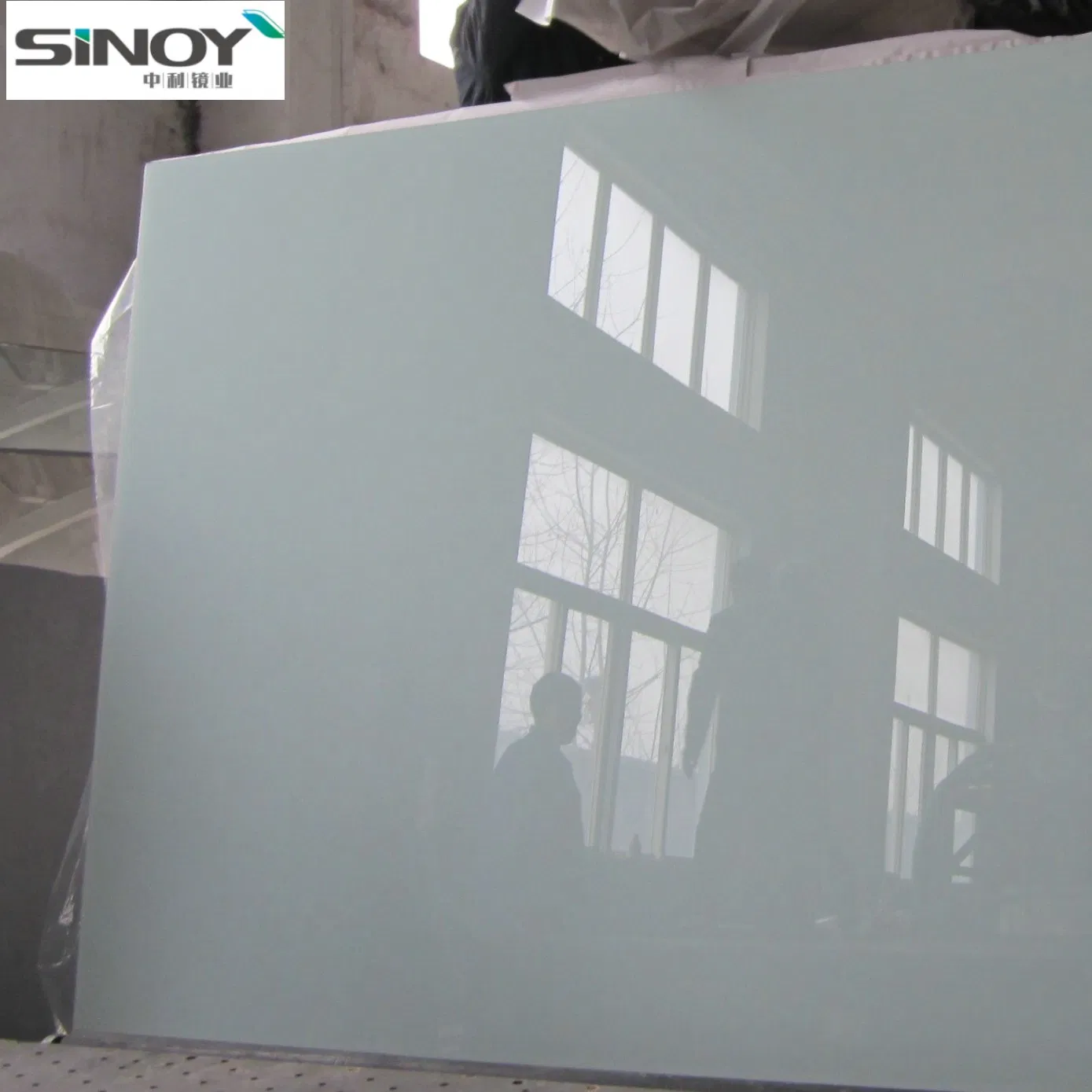 Ral 1013 Beige Classic Metal Grey Back Painted Glass, Lacquered Glass for Interior Decoration
