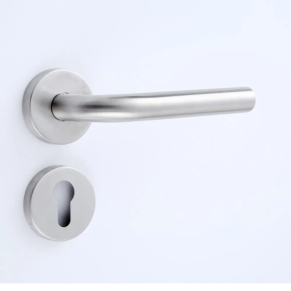 C Sharp 19mm Round Single Bend Stainless Steel Lock Lever Door Handles
