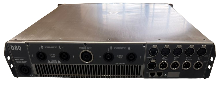 D80 Digital Switching Amplifier: 4/8 Ohms 2600W Power TFT Screen